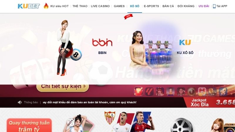Xổ số KUBET77 sảnh cược giúp đổi đời chỉ với 1 vòng quay